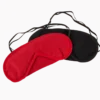 Augenmasken-Set schwarz + rot