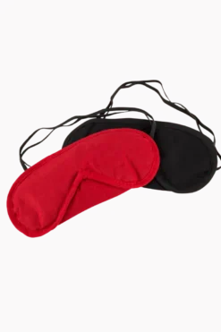 Augenmasken-Set schwarz + rot