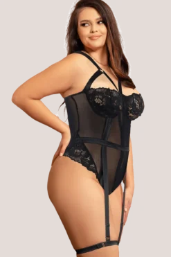 Body mit Bändern schwarz