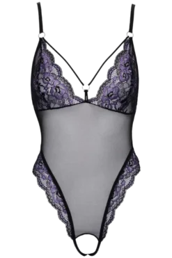 Body ouvert schwarz lila