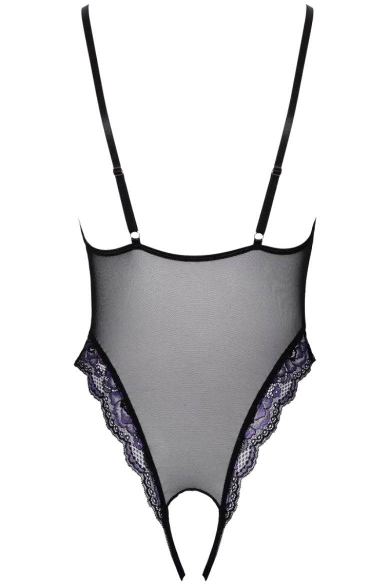 Body ouvert schwarz lila