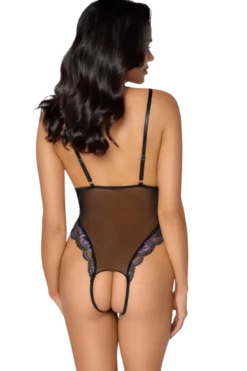 Body ouvert schwarz lila