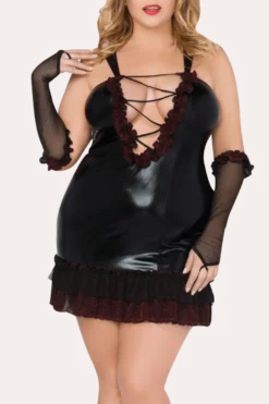 Chemise mit Armstulpen Plus Size
