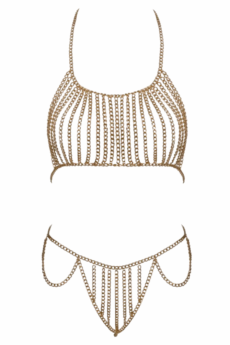 goldfarbenes Ketten-Set