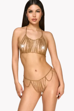 goldfarbenes Ketten-Set