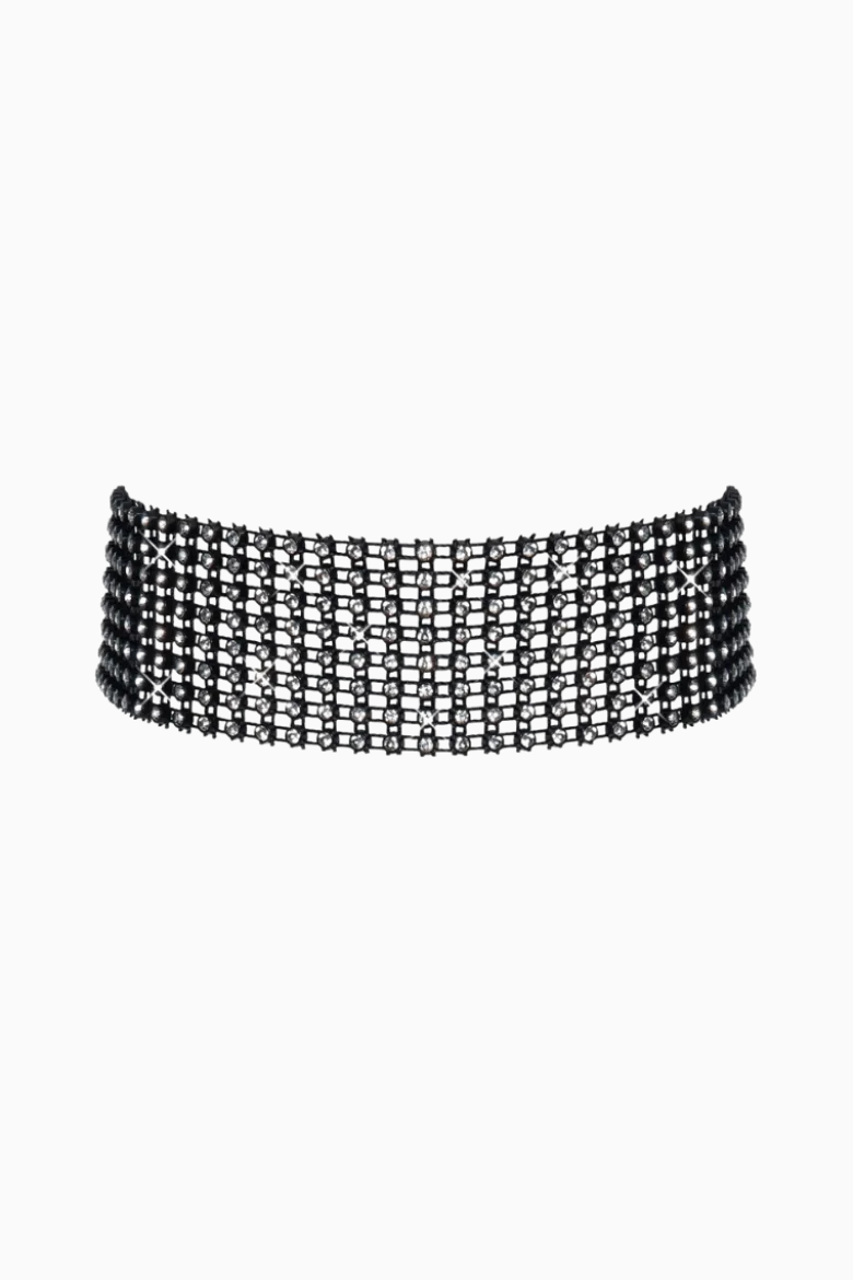 Halsband mit Strasssteinen