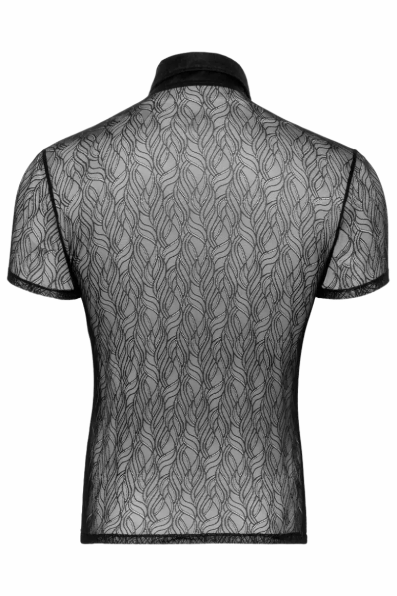 Hemd schwarz transparent