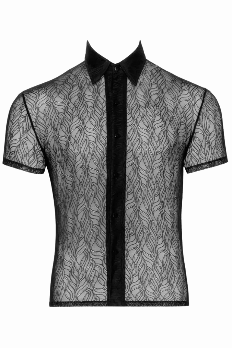 Hemd schwarz transparent