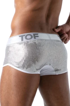 Herren Boxershorts weiß silber