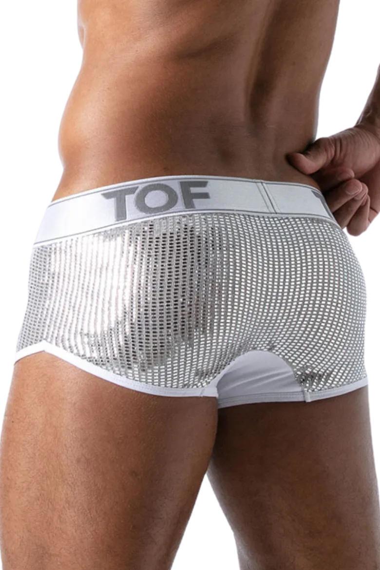 Herren Boxershorts weiß silber