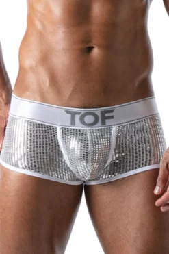 Herren Boxershorts weiß silber