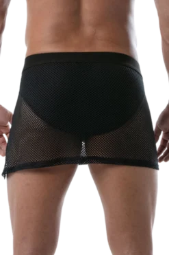 Herrensarong mit Netz schwarz