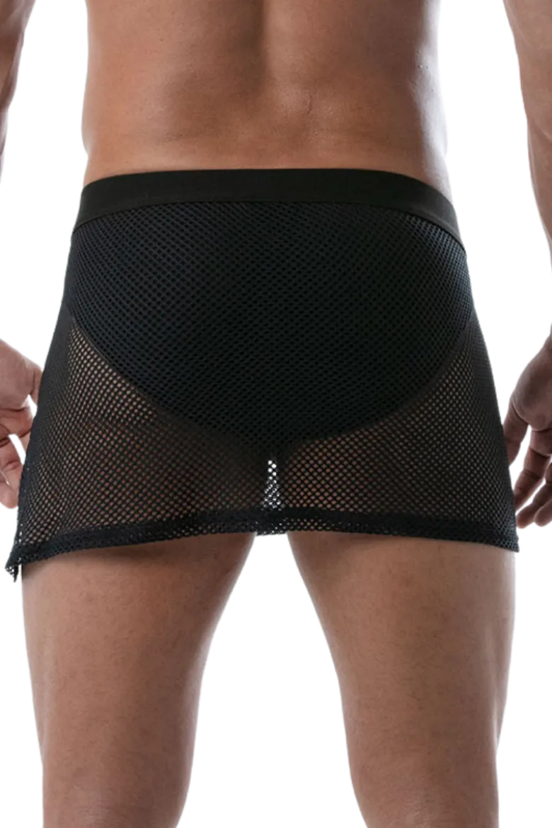 Herrensarong mit Netz schwarz