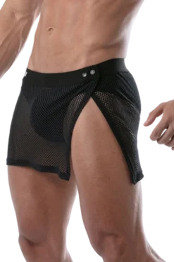 Herrensarong mit Netz schwarz