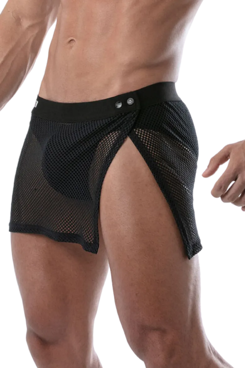 Herrensarong mit Netz schwarz