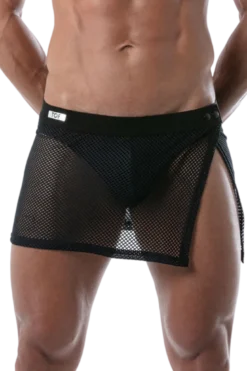 Herrensarong mit Netz schwarz