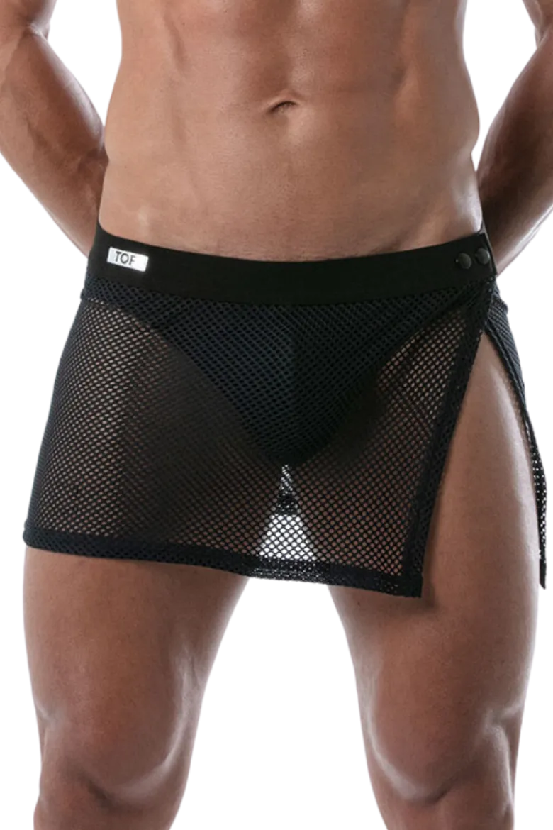 Herrensarong mit Netz schwarz