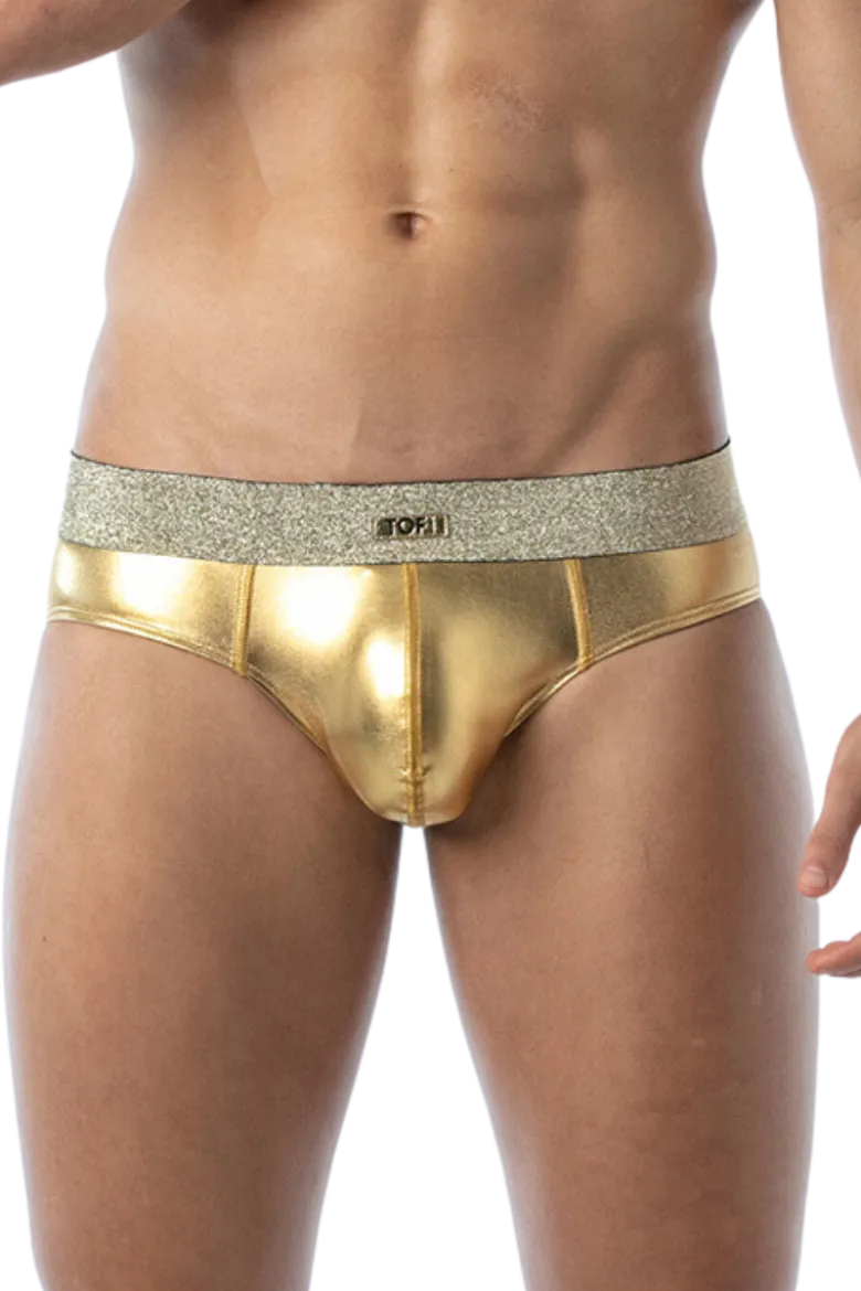 Herren Slip gold Glitzer