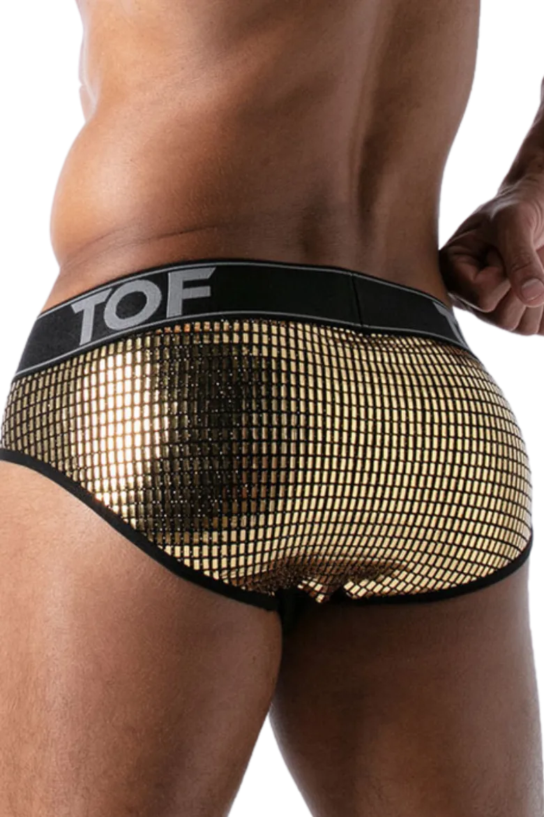 Herren Slip schwarz gold