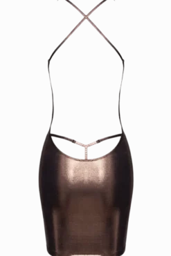 kupferfarbenes Minikleid