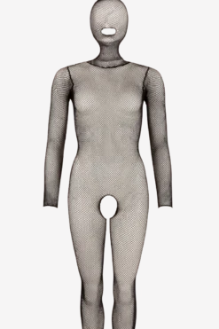 Langarm-Catsuit ouvert mit Maske