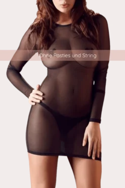 Langarm-Kleid schwarz