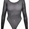 Langarm-Netzbody Glitzer