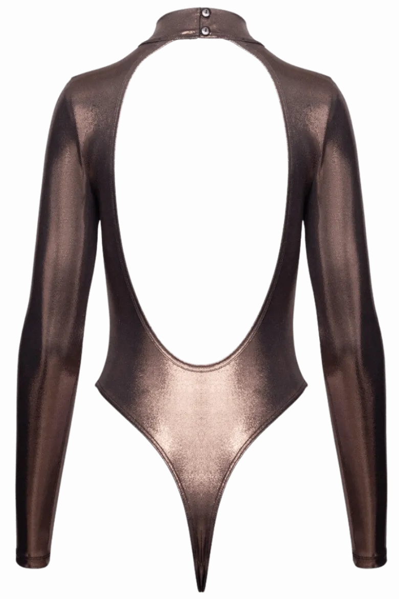 Langarm String-Body kupferfarben