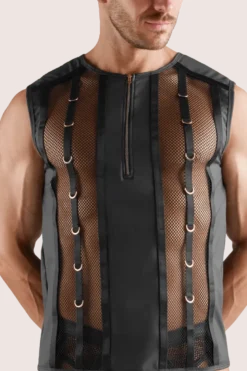 Mattlook Netzshirt mit Ringen