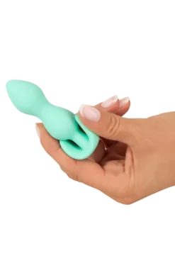 Mini Butt Plug grün - L: 8,2cm Ø: max. 2,8 cm