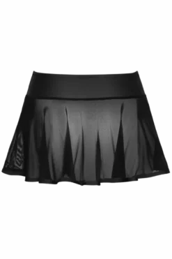 Minirock transparent schwarz