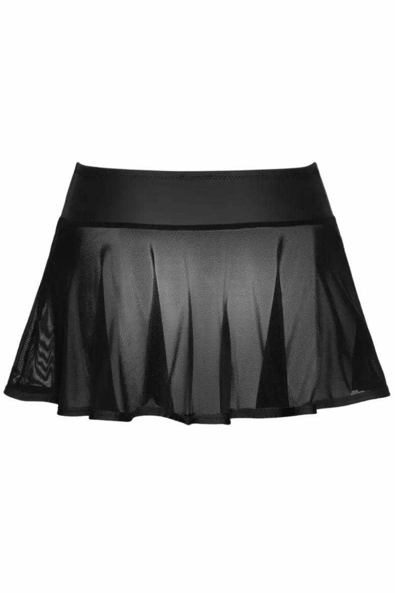 Minirock transparent schwarz