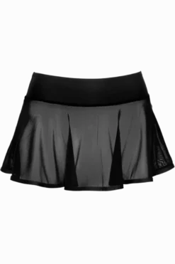 Minirock transparent schwarz