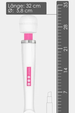 My Magic Wand Massagestab - 32cm - Kabelgebunden - weiß pink