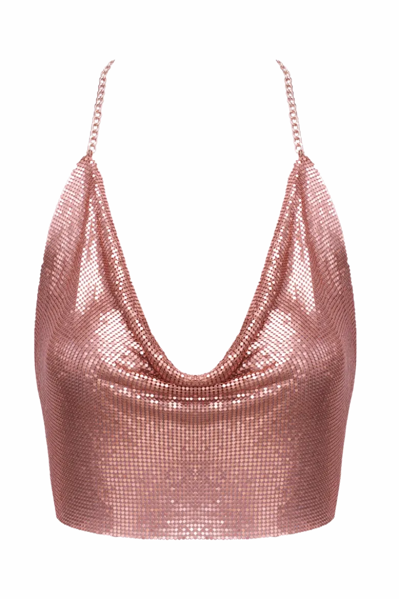 Neckholder Top rosa