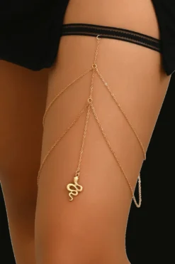 Oberschenkelschmuck - Schlange gold