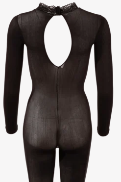 Ouvert Catsuit langarm black