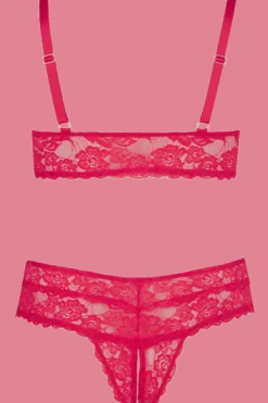 Ouvert Dessous Set rot Plus Size