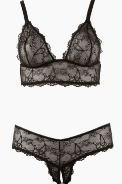 Ouvert Dessous Set schwarz Plus Size