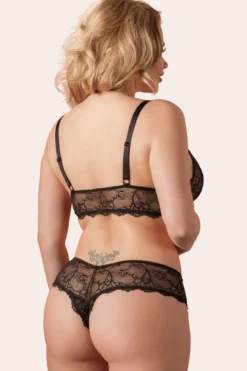 Ouvert Dessous Set schwarz Plus Size