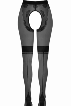 Ouvert Strumpfhose Strumpfband-Optik