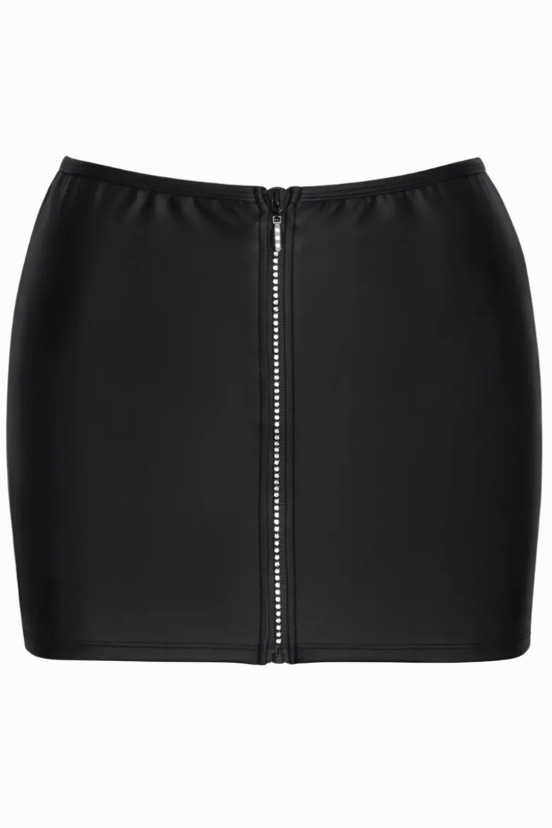 Rock mit Strass-Reißverschluss