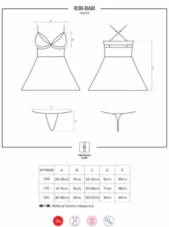Rotes Babydoll mit Spitze