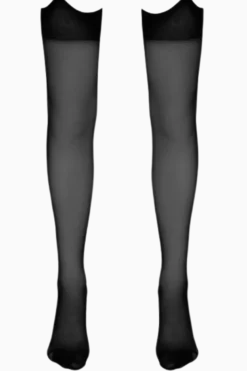schwarze Straps-Strümpfe