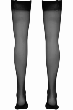 schwarze Straps-Strümpfe