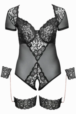 Spitzenbody mit Fesseln Plus Size