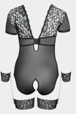 Spitzenbody mit Fesseln Plus Size