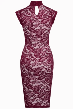 Spitzenkleid Bordeauxrot