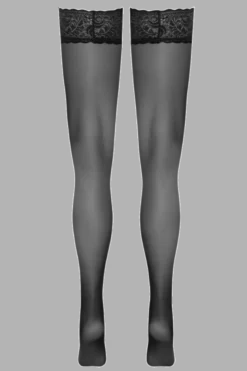 Stockings halterlos Spitzenrand
