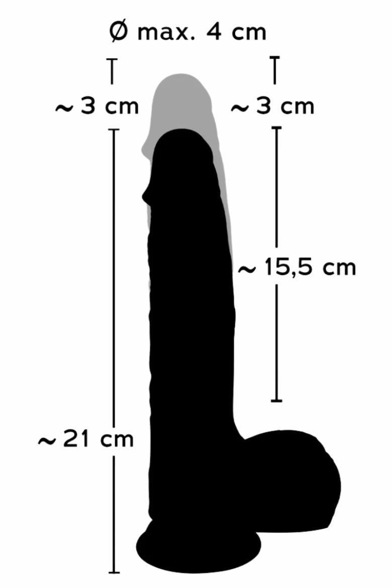 Stoßvibrator mit Saugfuß - Ø 4cm | 21cm